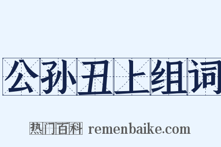 公孙丑上组词是什么意思的图片